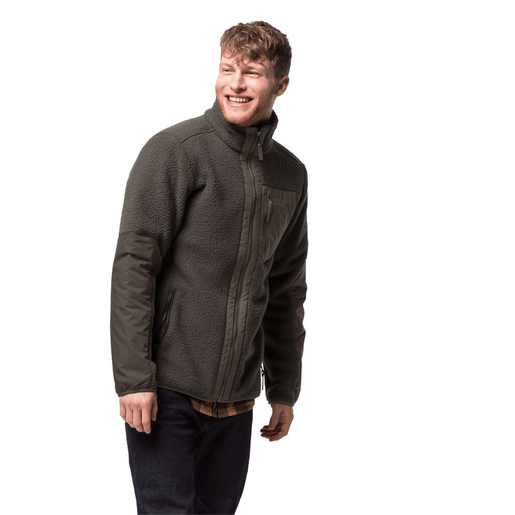 Jack Wolfskin KINGSWAY fleece ζακετεσ ανδρικα γκρι καφε | GR8488935